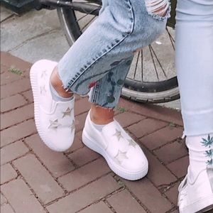 White Platform Sneakers